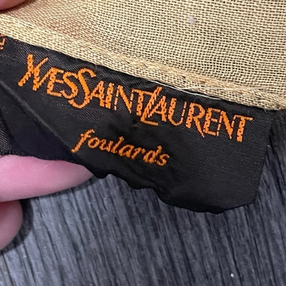 YVES SAINT LAURENT c.1980's YSL Oversized Tan Brown Leopard - Picture 6 of 10